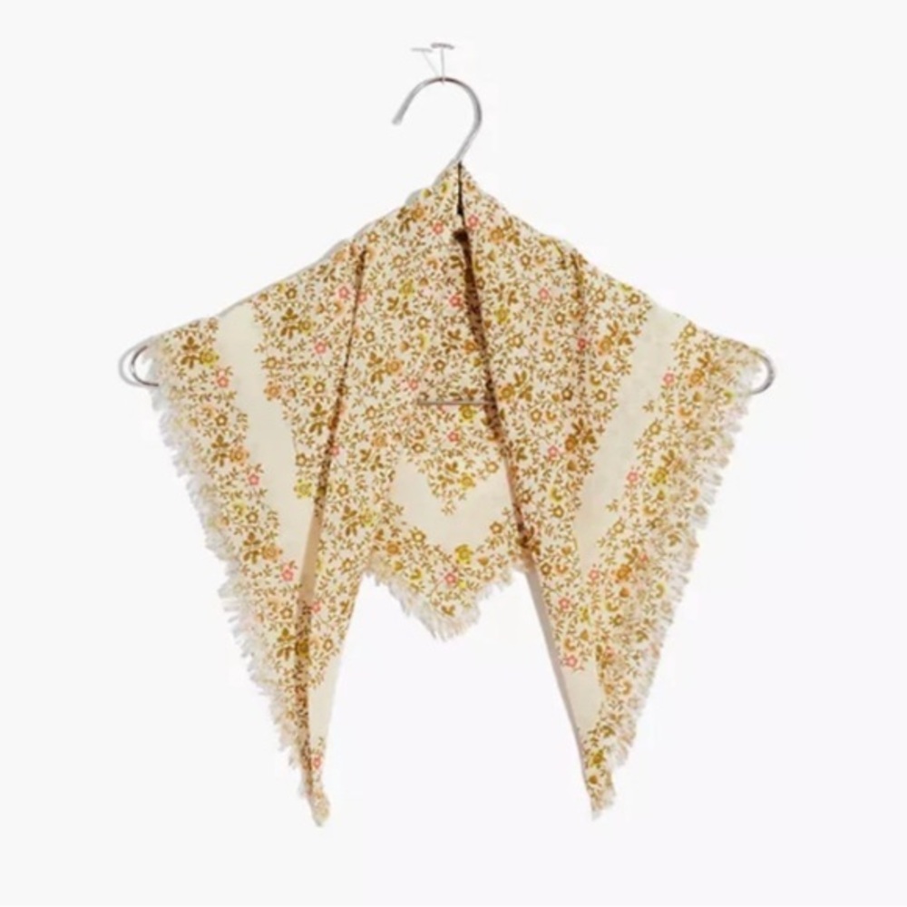 NWT Madewell Fringe Bandana Vintage Parchment Multi